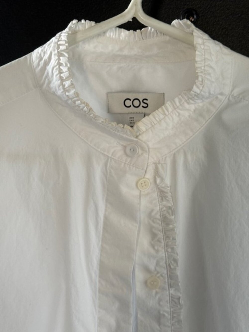 COS White Tunic Length Shirt